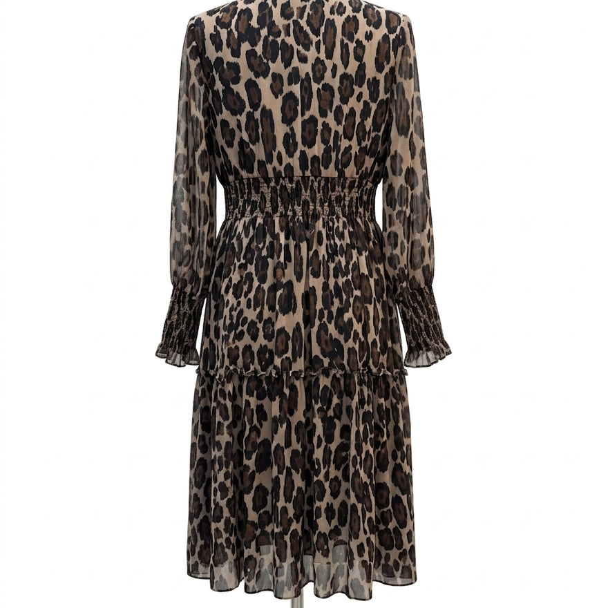 Taylor · Longsleeve with Smocked Detail · 10 · Cheetah