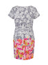 Talbots · ShortSleeve Dress · 6 · GrayPink Floral Print