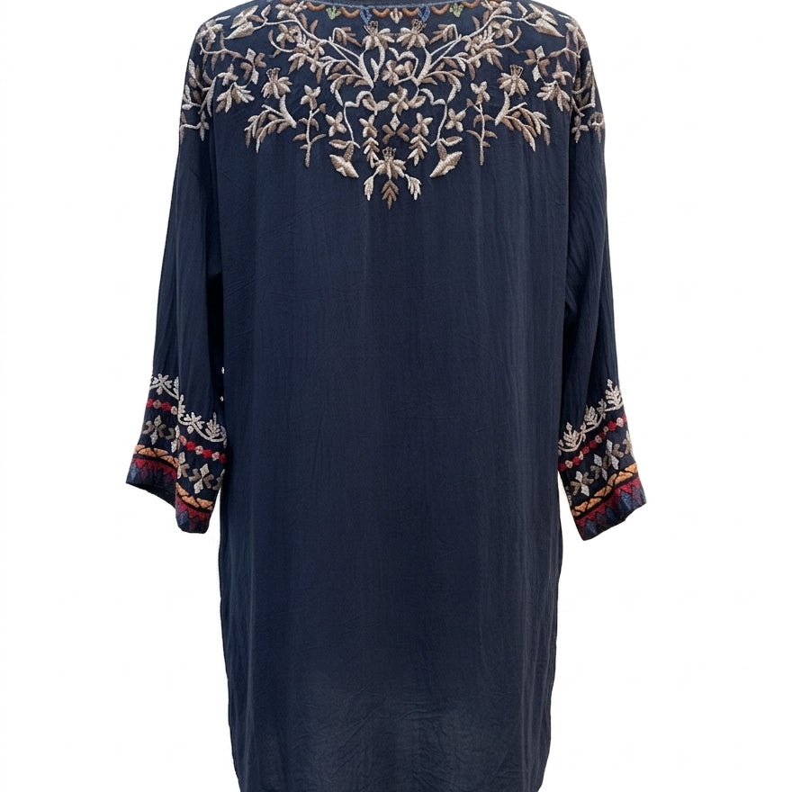 Johnny Was · Tunic · Small · Navy Floral