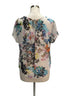 CAbi · Eliza Cap Sleeve Top · Medium · CreamFloral