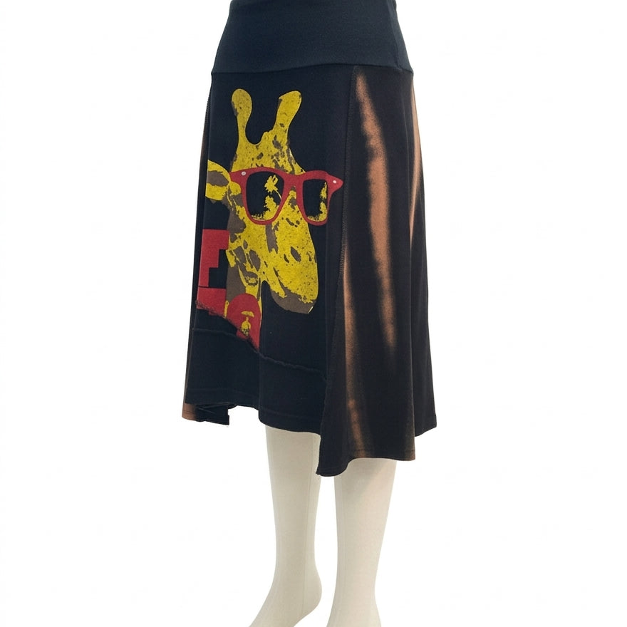 Giraffe Do Over Designs · Midi FashionSkirt · Medium · Black/Yellow