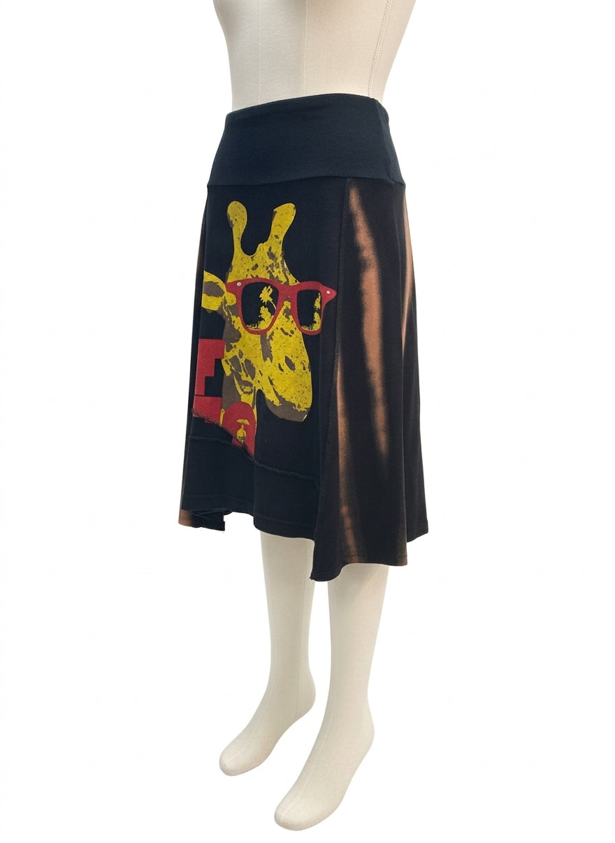 Giraffe Do Over Designs · Midi FashionSkirt · Medium · Black/Yellow