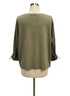 Habitat · Blouse · Large · Olive Sage Striped