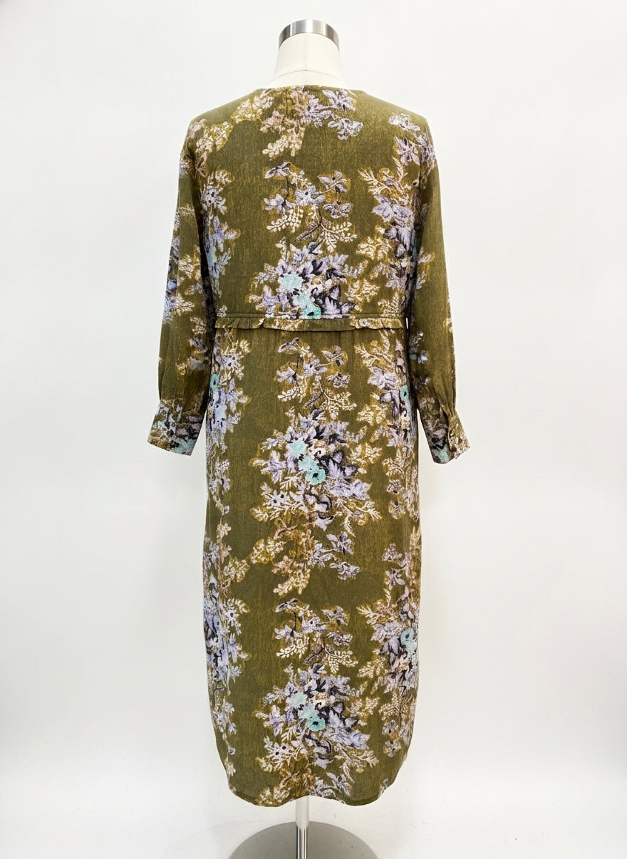 Ro's Garden · Indiana Midi Dress · Small · OliveAqua