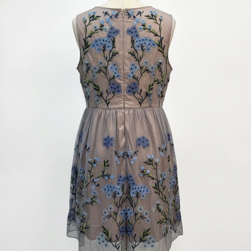 Sundance · Lace Overlay Dress Forget-Me-Not · Large · BlueFloral
