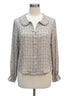 Jane&Delancey · Peter pan collar LongSleeve Shirt · Medium · Beige Brown Plaid