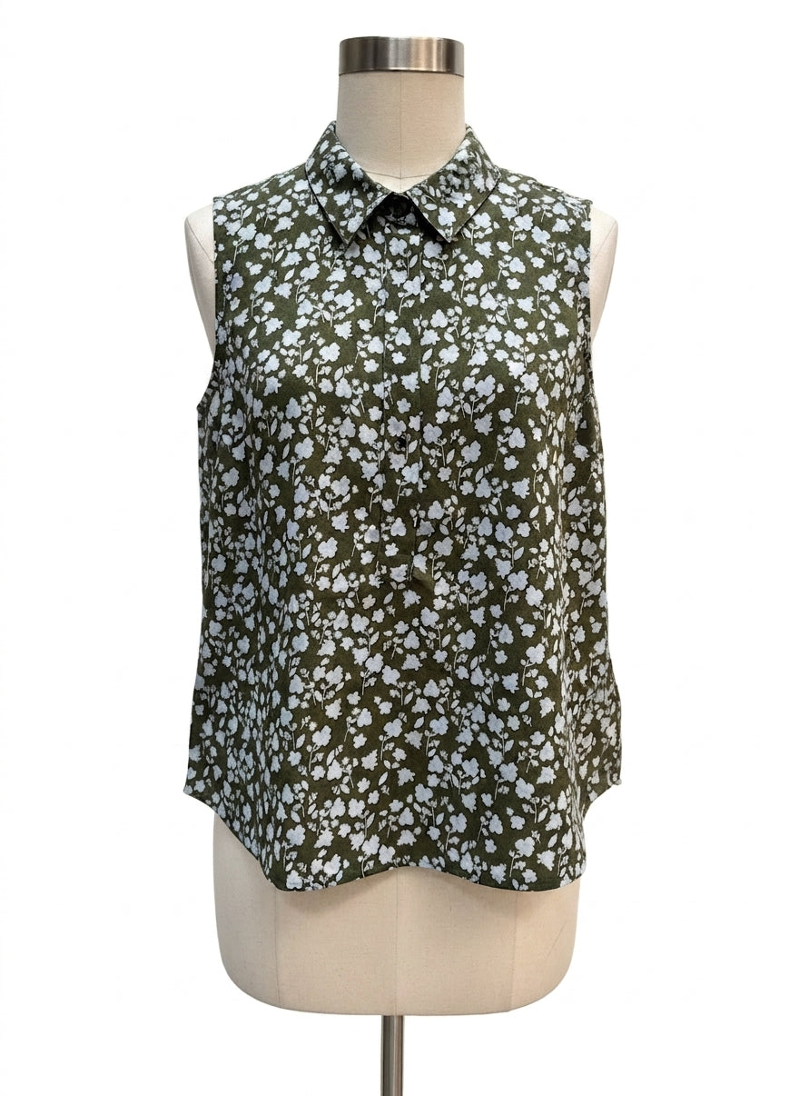 Cabi · Keepsake Blouse ForestSky Floral · Medium · ForestSky Floral