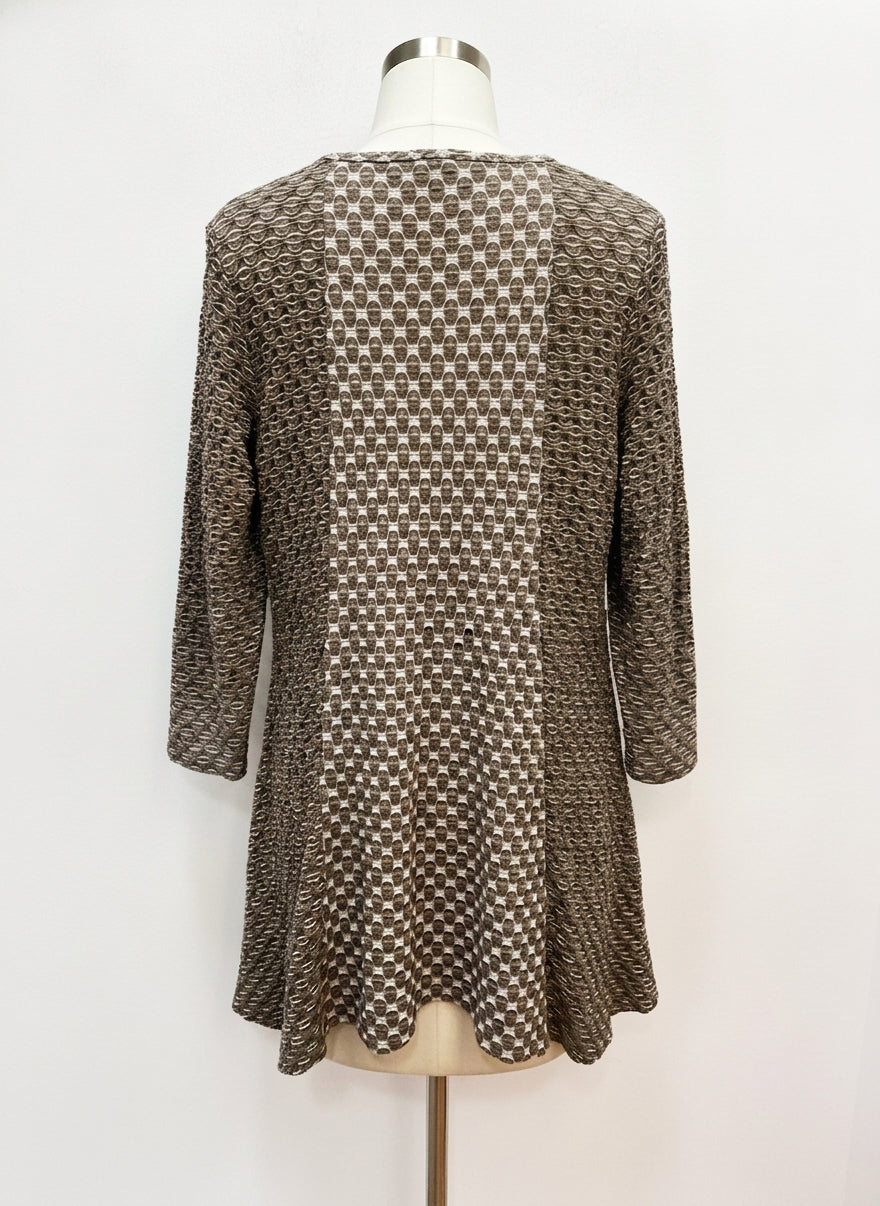 Tianello · Textured Tunic Top · Small · OliveSage
