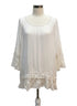 Sundance · Longsleeve Tuni w/ Lace Trim · Large · Cream