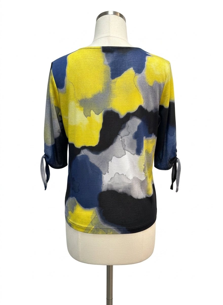ClaraSunWoo · Tunic Top · Small · Blue, Black, Yellow, Grey