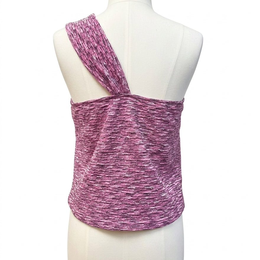 Anthropologie · Blue Tassel Single Shoulder Cropped Top · Small · PurpPink