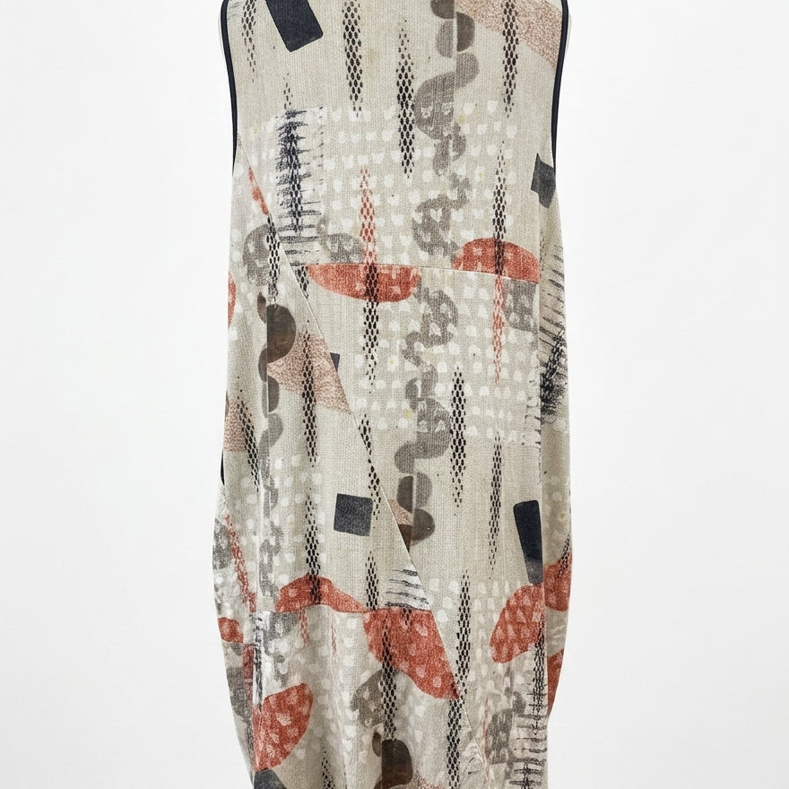 Flutter · Flutter Sleeveless Cowl neck · Small · BeigeBlack