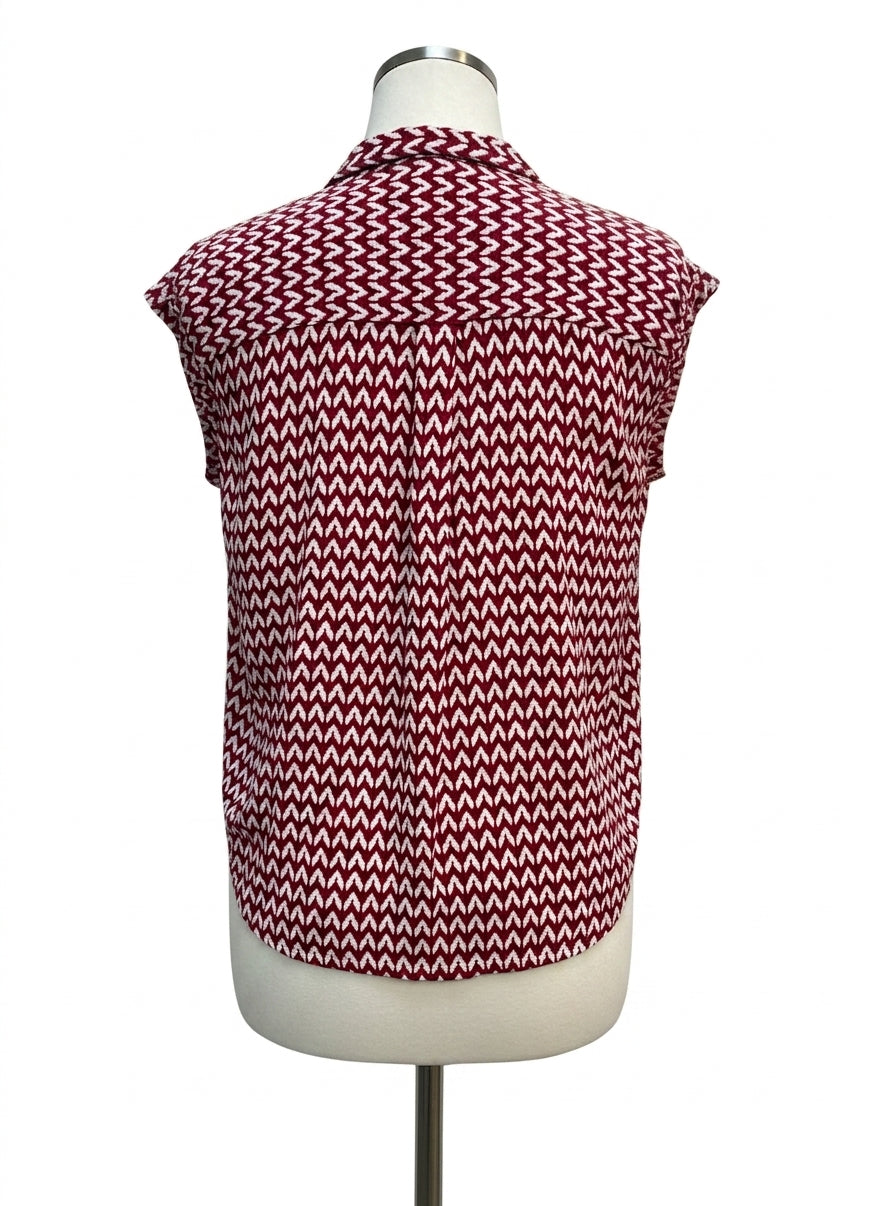 Jachs Girlfriend · Cap Sleeve Top · XLarge · RedWhite