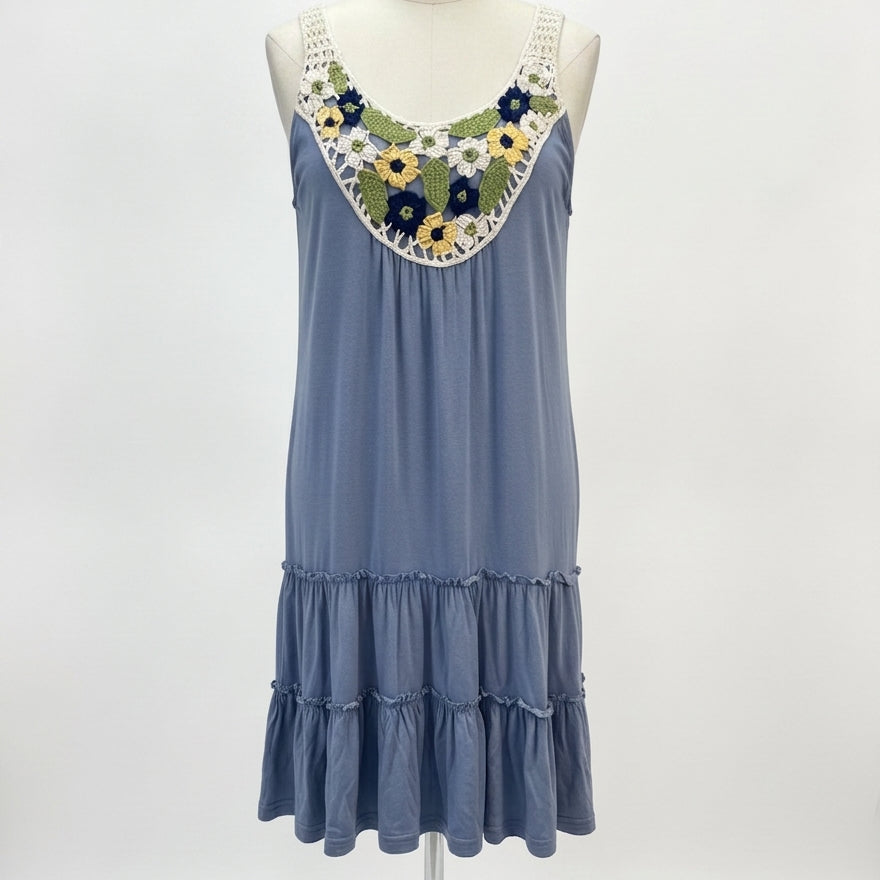 Anthropologie · Blue Tassel · Small · BlueCream Crochet