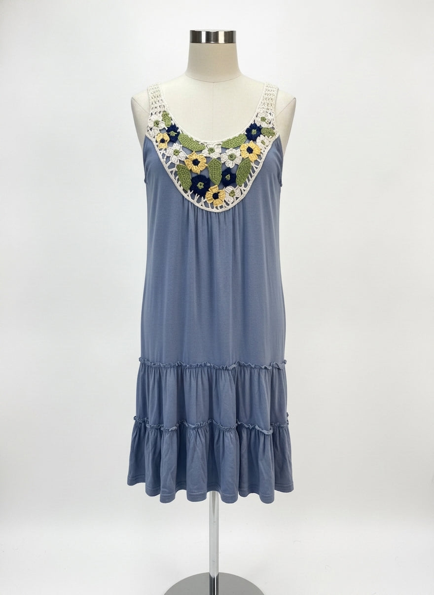 Anthropologie · Blue Tassel · Small · BlueCream Crochet