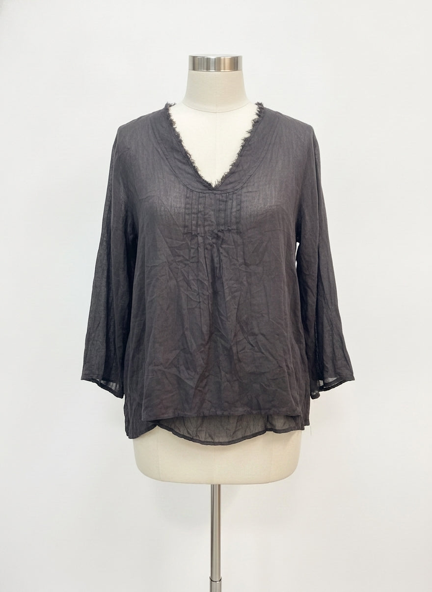 Natural Life · LongSleeve Shirt Raw hem · L/XL · Black