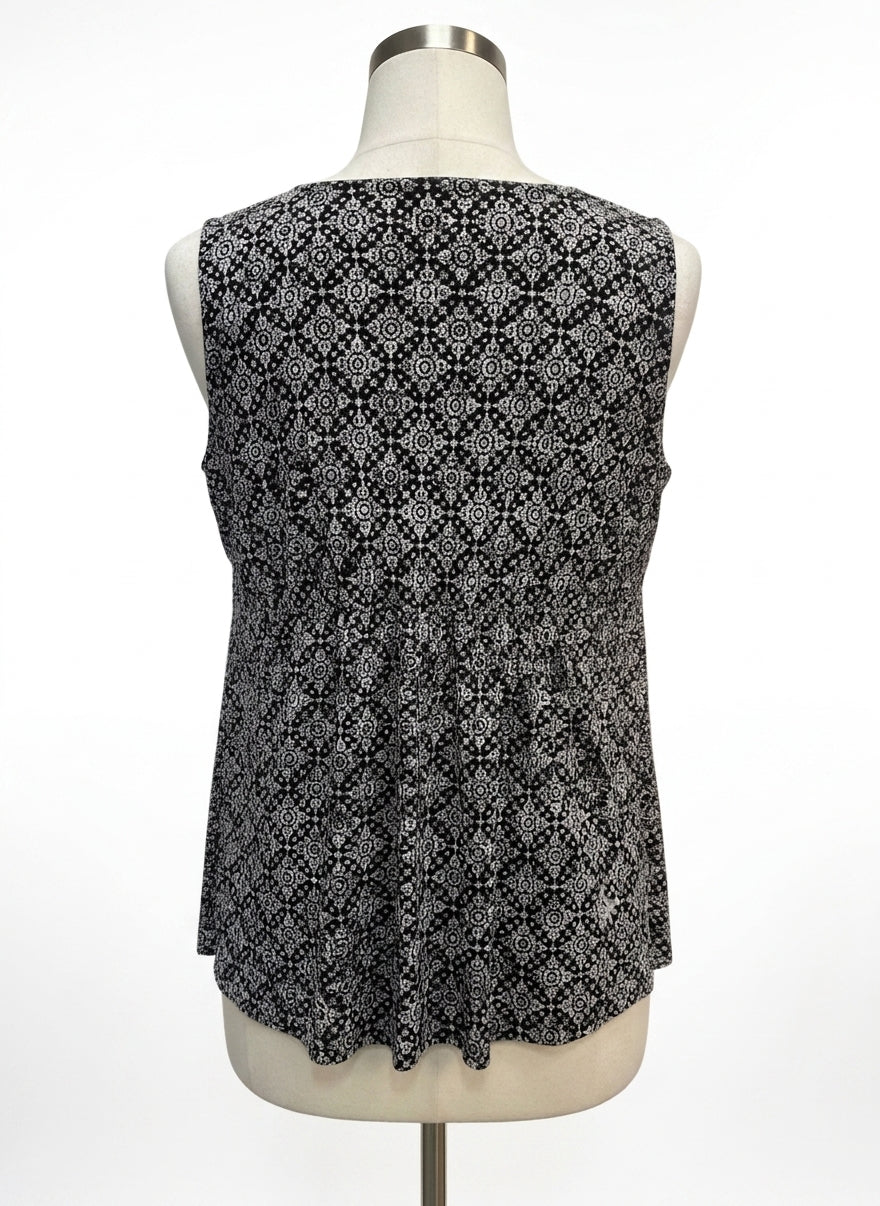 Michael Kors · peplum top · 1X · Black, Cream