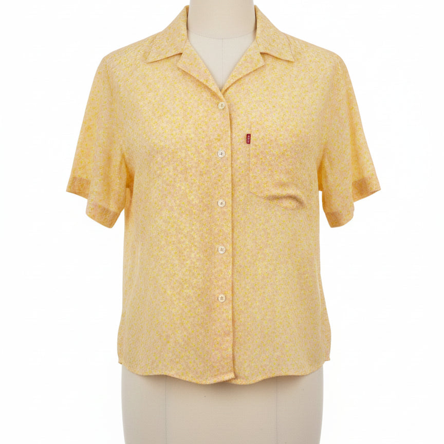 Levis · ShortSleeve Shirt Floral Print · XSmall · YellowPeach