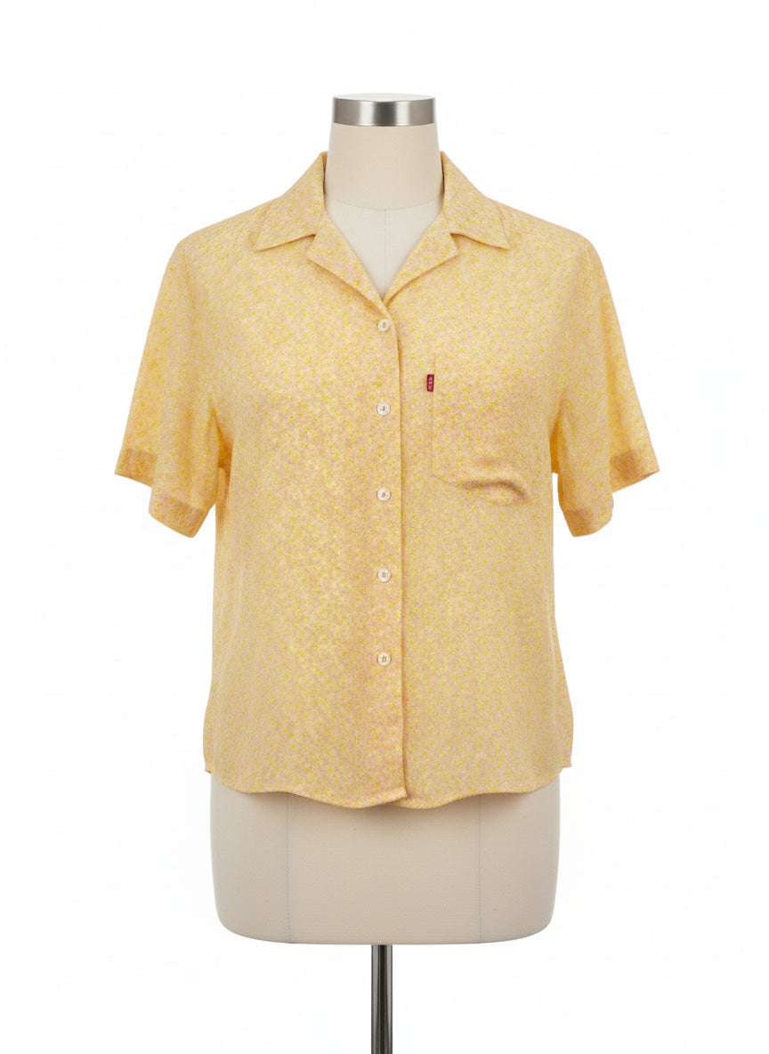 Levis · ShortSleeve Shirt Floral Print · XSmall · YellowPeach