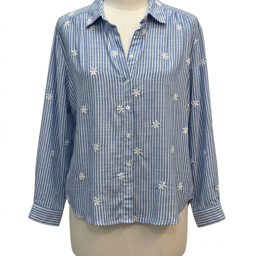 Jane & Delancey · Shirt · Small · Blue/White