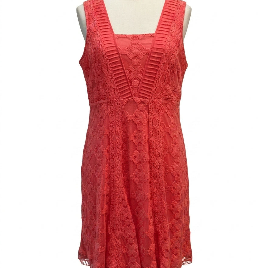 Sundance · Romantic Gesture Sleeveless Dress · 8 · Coral