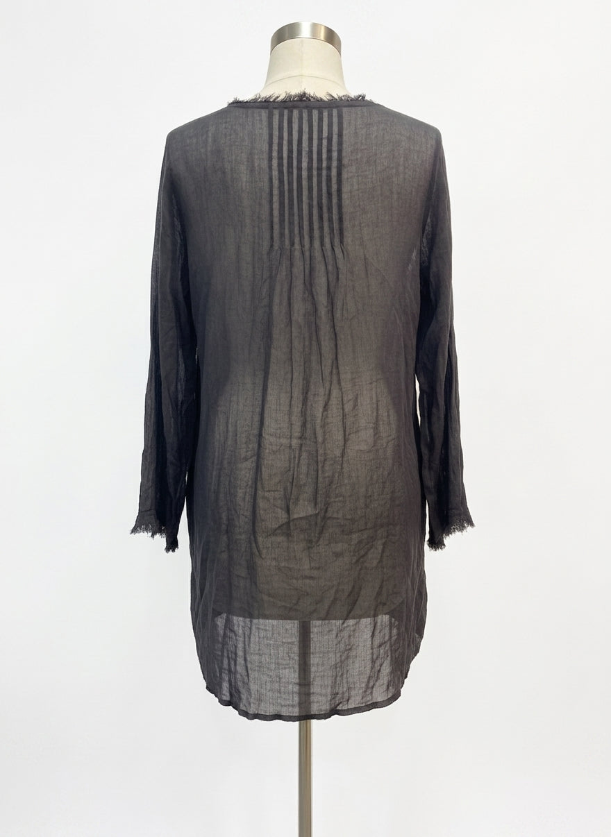 Natural Life · LongSleeve Shirt Raw hem · L/XL · Black
