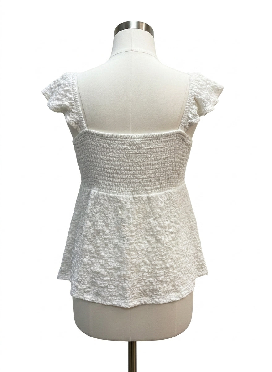 LuckyBrand · Sleeveless Top · Large · Cream