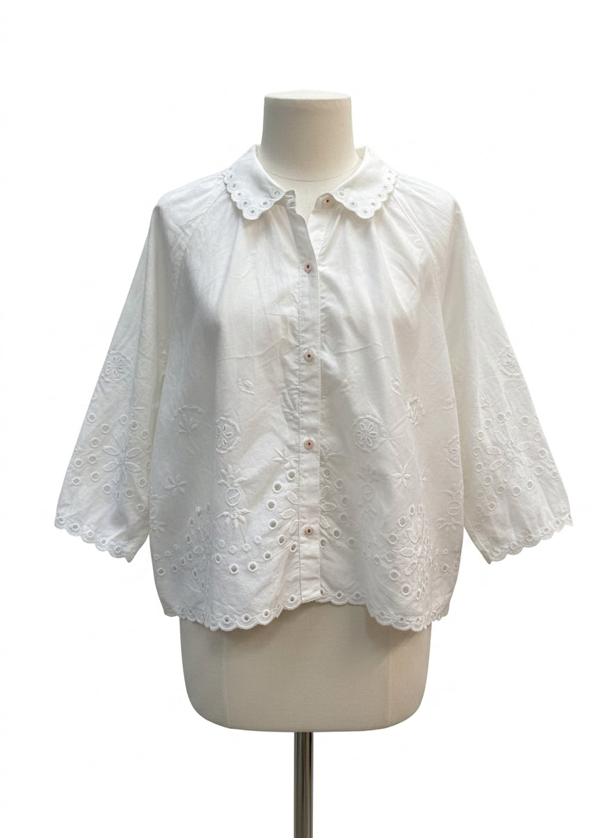 Scotch+Soda · Blouse · Large · White Eyelet