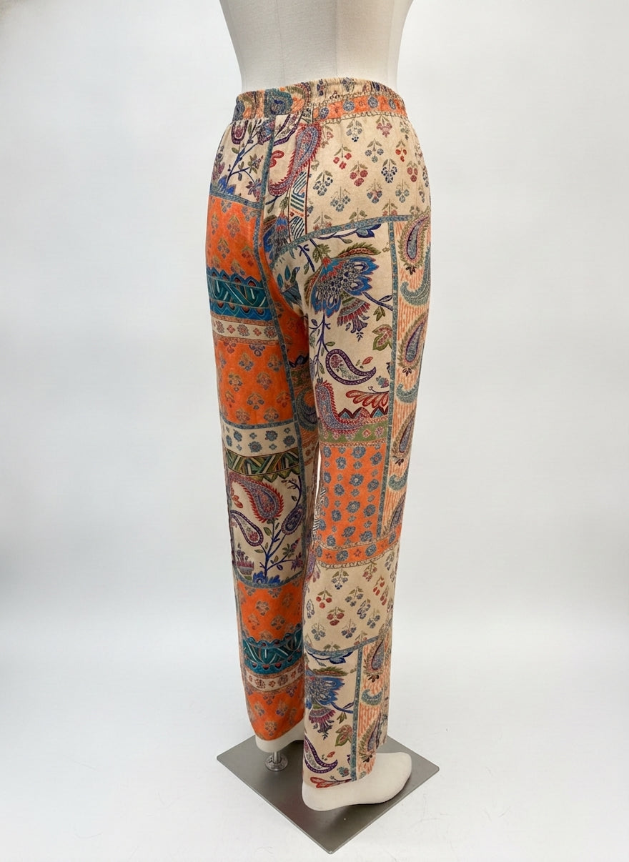 Rose & Olive · Palazzo Pants · Medium · BeigeMulti