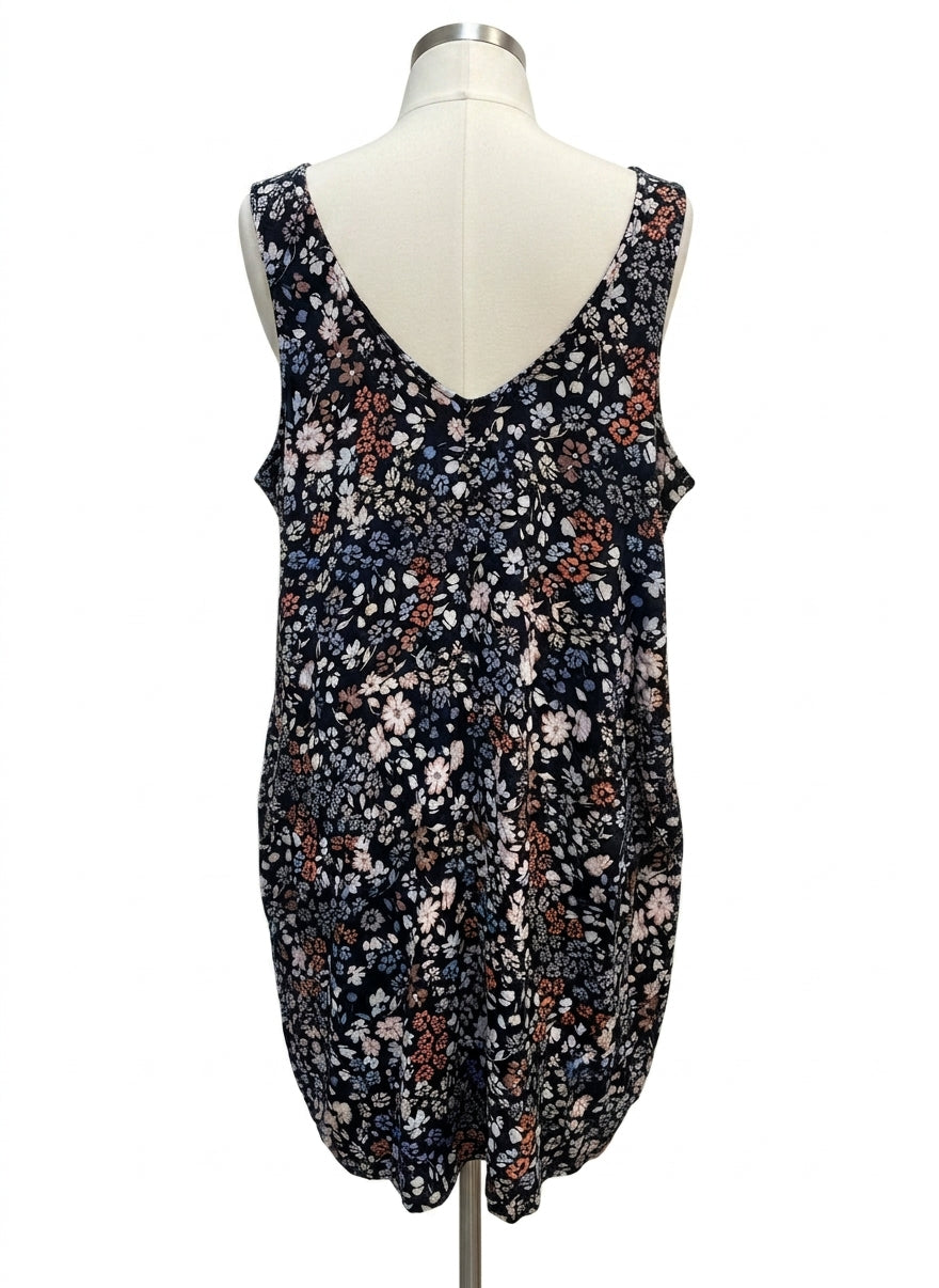 NEXT · Sleeveless Dress · 20 · Black Floral