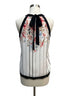 WHBM · BlackFloral Lace Overlay · Small · White with Black Floral Print and Lace