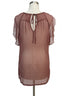 Anthropologie · Blue Tassel Fringe top · XSmall · Brown