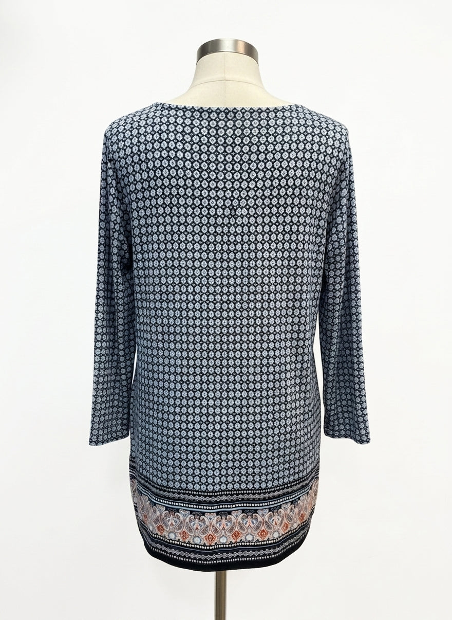 J. Jill · Medallion print · Medium · AquaBlack