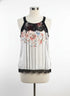 WHBM · BlackFloral Lace Overlay · Small · White with Black Floral Print and Lace