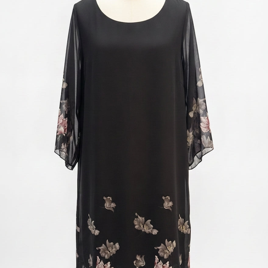 Grace Karin · Flutter Sleeve · XLarge · BlackFloral