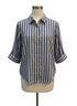 Habitat · Shirt · Medium · WhiteNavy Striped