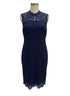 Bardot · Bardot Lace Panel Cotton Blend Dress · 8 · Navy