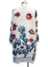 SoftSurroundings · Fish Scape with Coral Beading · Medium · White Teal