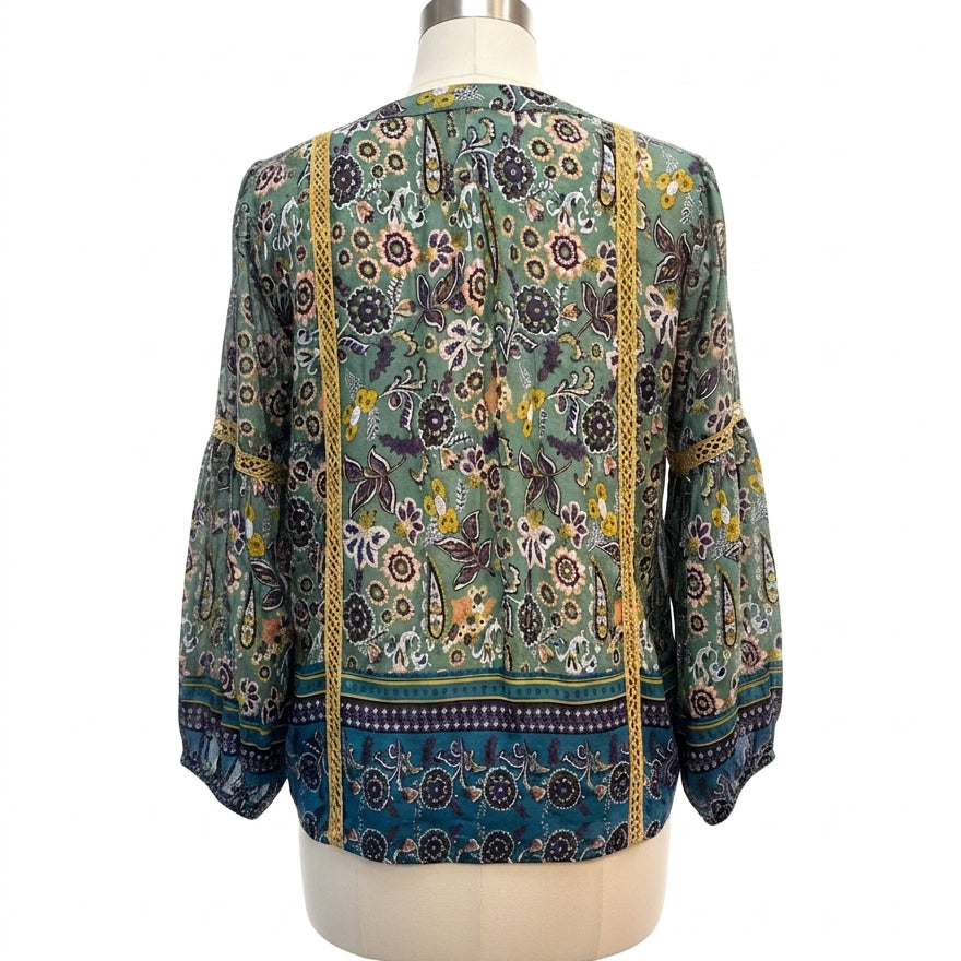 Sundance · Sage Carrina Blouse · XLarge · GreenGold