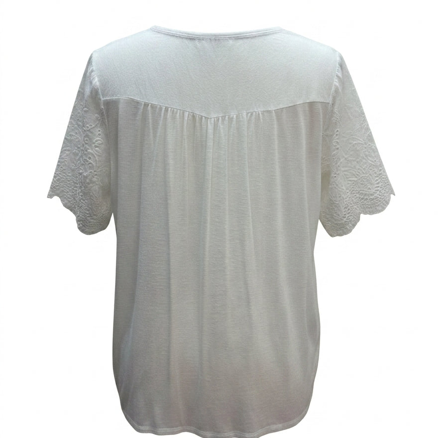 Knox Rose · Boho Top White Eyelet · XLarge · White Eyelet