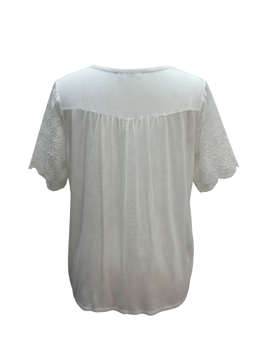 Knox Rose · Boho Top White Eyelet · XLarge · White Eyelet