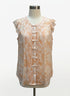 Anthropologie · Blue Tassel Pleated W/ Bow Detail & Camisole · Medium · Peach/White