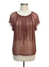 Anthropologie · Blue Tassel Fringe top · XSmall · Brown