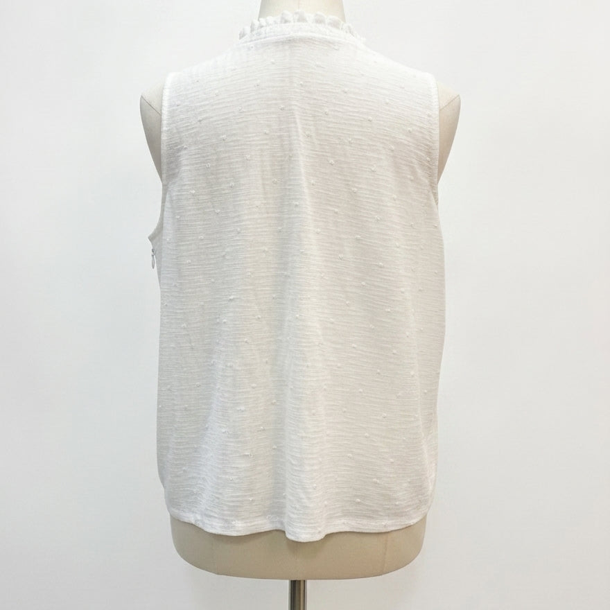 Studio B · Sleeveless Top · Large · White