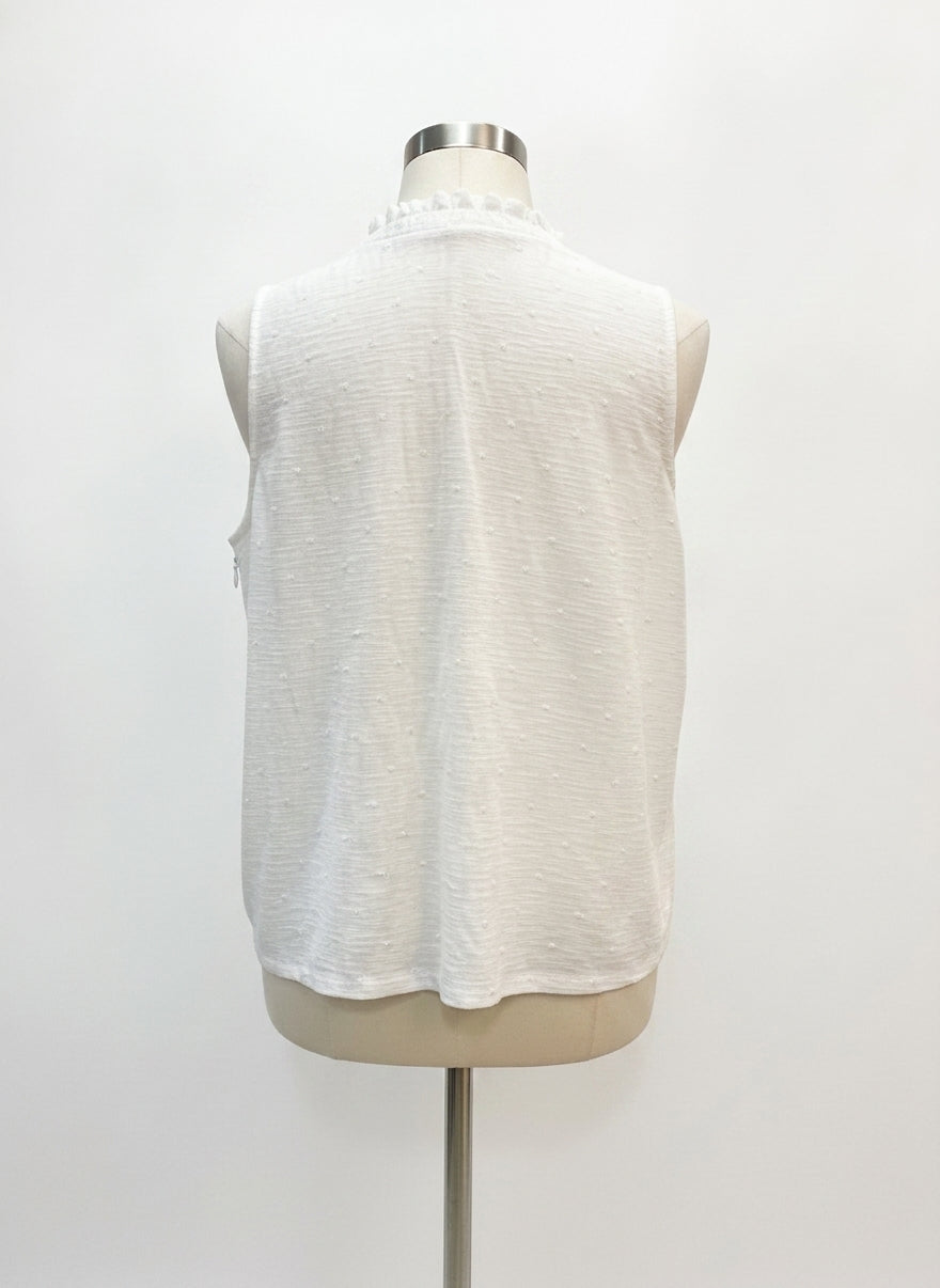 Studio B · Sleeveless Top · Large · White