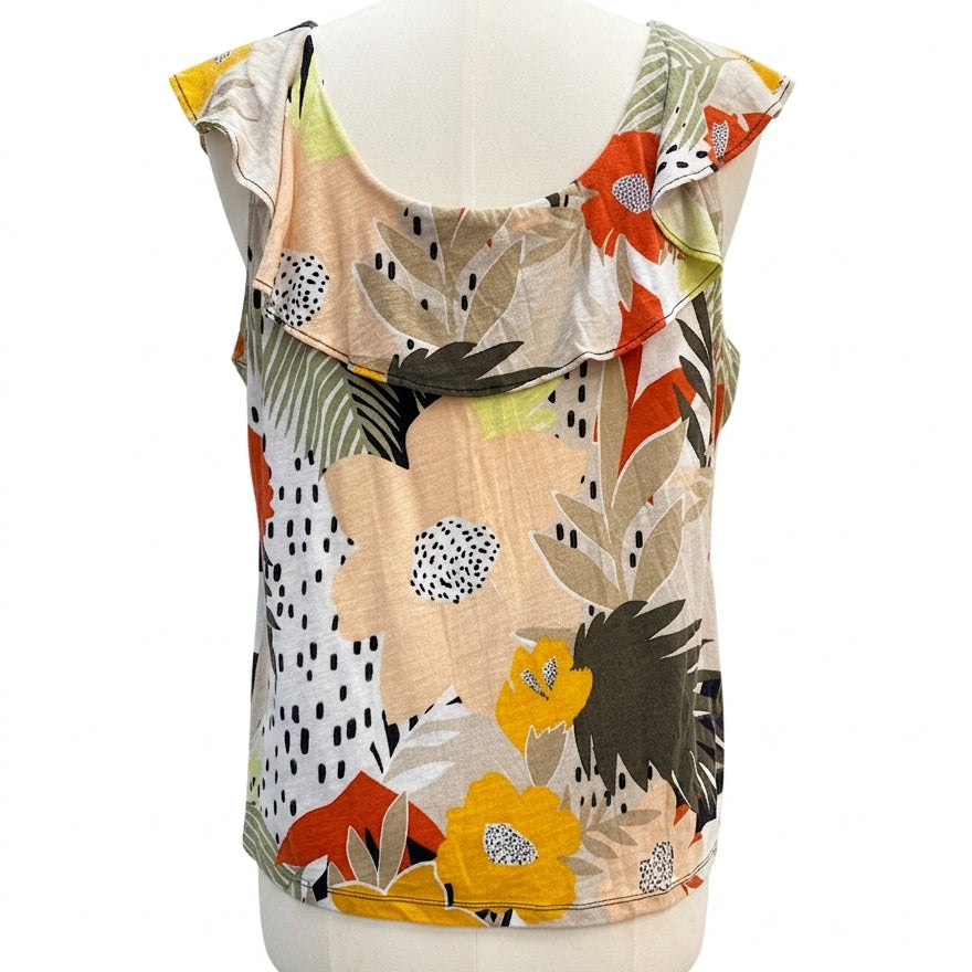LOFT · Tank Top · XLarge · Beige Floral