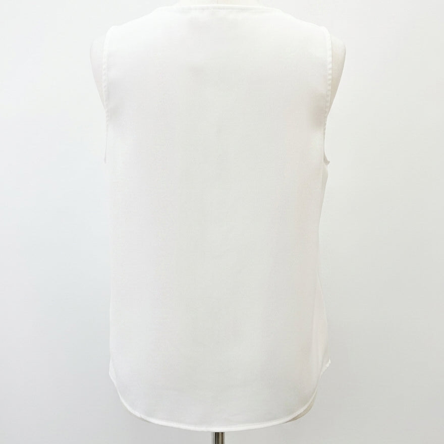 J Crew · Ruffle Detail Sleeveless Top · Medium · Cream