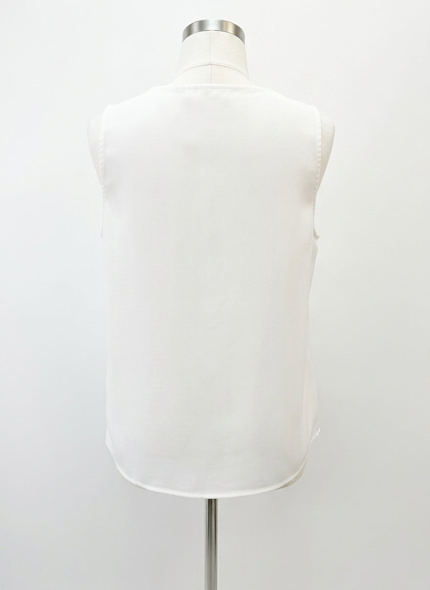 J Crew · Ruffle Detail Sleeveless Top · Medium · Cream