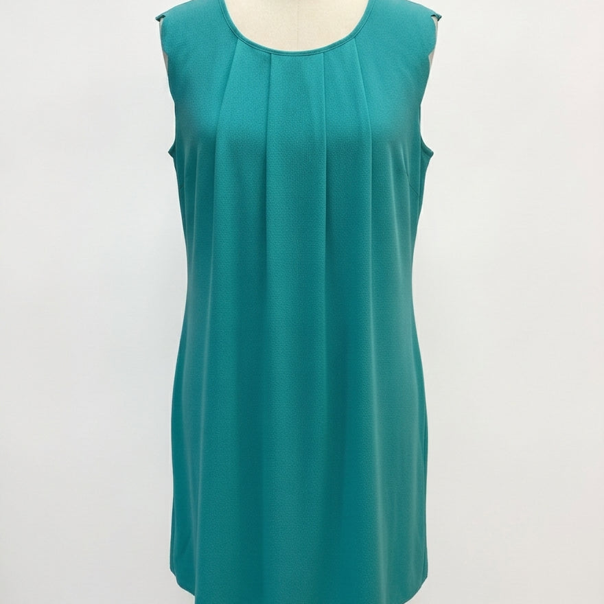 Speechless · Sleeveless Dress with Scalloped Sleeves · Medium · SeaGreen