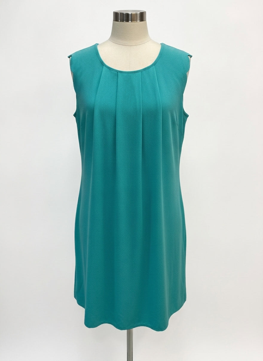Speechless · Sleeveless Dress with Scalloped Sleeves · Medium · SeaGreen